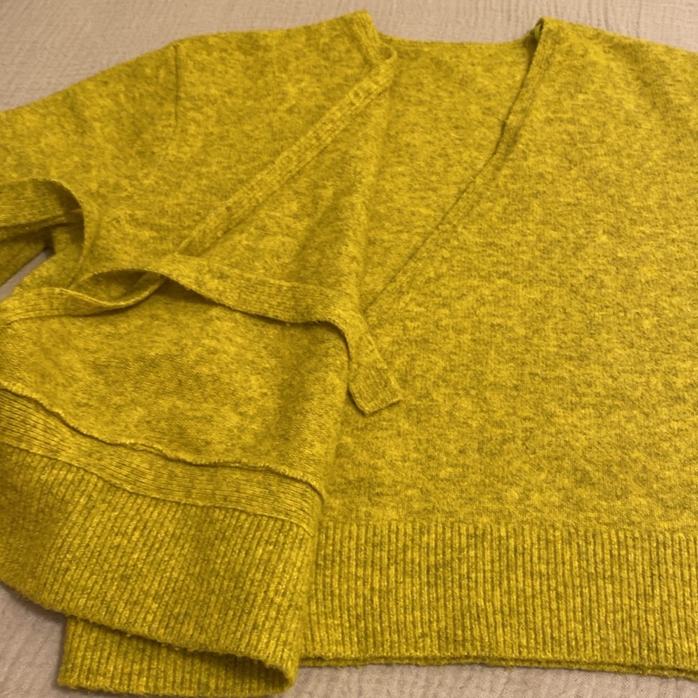 & Other Stories Lime  Green Wrap Cardigan Sweater. Size 6 (M) - Picture 9 of 10